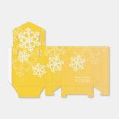 メリークリスマススタイリッシュ黄色い雪の結晶パターン フェイバーボックス (折り畳みなし)