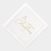 メリークリスマススタイルツリーモチーフID1009 箔ナプキン (右)