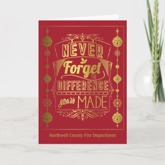 メリークリスマススタッフの休日 カード (正面)