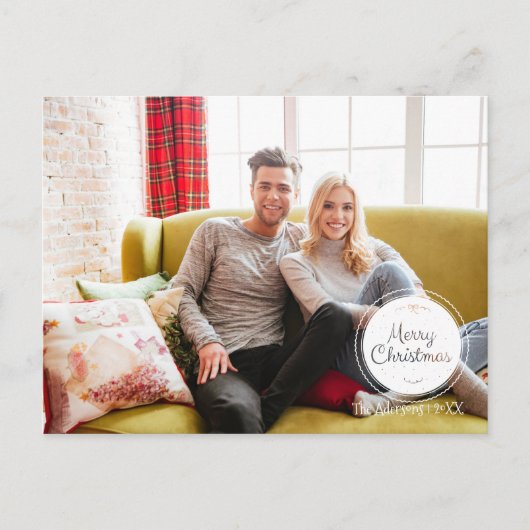 メリークリスマススタンプ休日の写真はがき シーズンポストカード (正面)