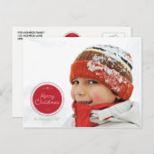メリークリスマススタンプ休日の写真はがき シーズンポストカード (正面/裏面)