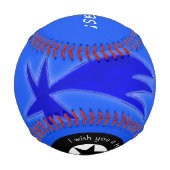 メリークリスマススターとカスタム文字 野球ボール (正面)