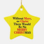 メリークリスマススターオーナメント セラミックオーナメント (正面)