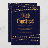 メリークリスマススターグリーティングカード シーズンカード (正面/裏面)