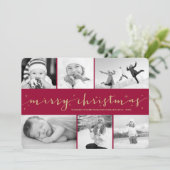 メリークリスマススターズマルーンバンド6フォトコラージュ シーズンカード (スタンド正面)