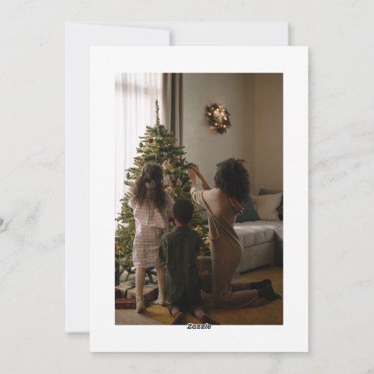 メリークリスマススターパーソナライズされたズ写真 シーズンカード (裏面)