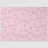 メリークリスマススターピンクのクリスマス 薄葉紙 (正面)