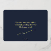 メリークリスマススターフォイルホリデーカード 箔シーズンカード (裏面)