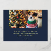 メリークリスマススターフォトフォイルホリデーカード 箔シーズンカード (裏面)