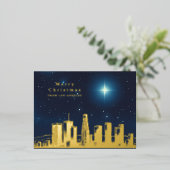 メリークリスマススターフォトフォイルホリデーポストカード 箔シーズンポストカード (立ち正面)