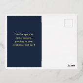 メリークリスマススターホリデーフォイルポストカード 箔シーズンポストカード (裏面)