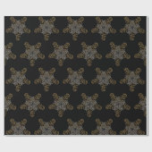 メリークリスマススター書道の小さなモチーフ ラッピングペーパー (フラット)