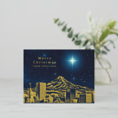 メリークリスマススター追加フォトフォイルのポストカード 箔シーズンポストカード (立ち正面)