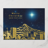 メリークリスマススター追加フォトフォイルのポストカード 箔シーズンポストカード (正面)