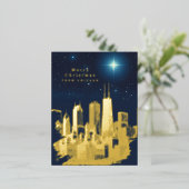 メリークリスマススター追加フォトフォイルのポストカード 箔シーズンポストカード (立ち正面)