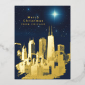 メリークリスマススター追加フォトフォイルのポストカード 箔シーズンポストカード (正面)