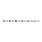 メリークリスマススチームパンク格言 サテンリボン (正面)