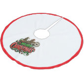 メリークリスマススチームパンク ブラッシュドポリエステルツリースカート (アングル)