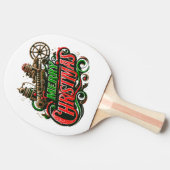 メリークリスマススチームパンク 卓球ラケット (横)