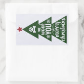 メリークリスマスステッカーの口 長方形シール (バッグ)