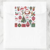 メリークリスマスステッカーパックforギフト&カード スクエアシール (バッグ)