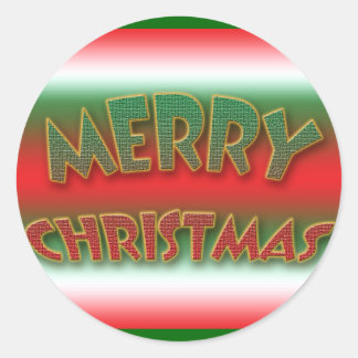 メリークリスマスステッカー、クリスマスことわざ ラウンドシール