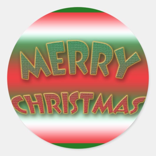 メリークリスマスステッカー、クリスマスことわざ ラウンドシール (正面)