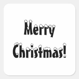 メリークリスマスステッカー、クリスマスラベル スクエアシール