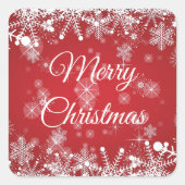 メリークリスマスステッカー スクエアシール (正面)
