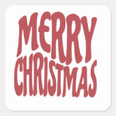 メリークリスマスステッカー スクエアシール (正面)