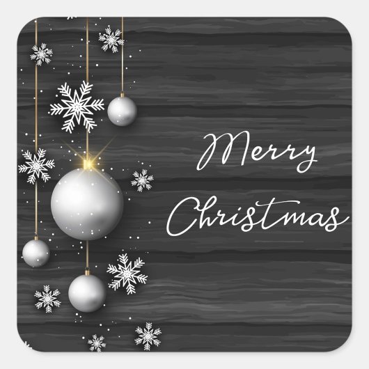 メリークリスマスステッカー スクエアシール