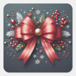 メリークリスマスステッカー スクエアシール