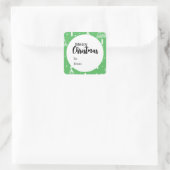 メリークリスマスステッカー スクエアシール (バッグ)