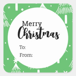 メリークリスマスステッカー スクエアシール