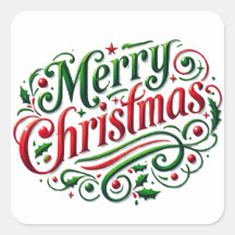 メリークリスマスステッカー