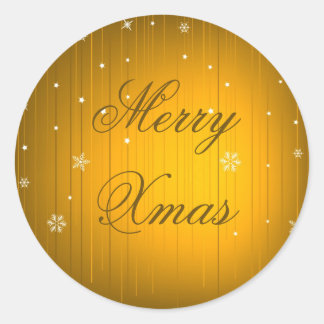 メリークリスマスステッカー ラウンドシール