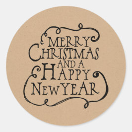 メリークリスマスステッカー ラウンドシール