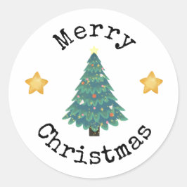 メリークリスマスステッカー ラウンドシール