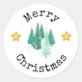 メリークリスマスステッカー ラウンドシール
