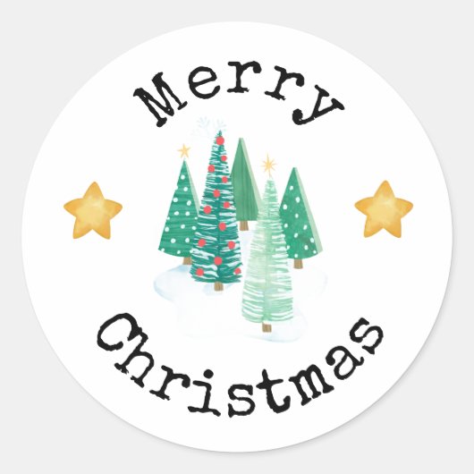 メリークリスマスステッカー ラウンドシール (正面)