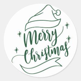 メリークリスマスステッカー ラウンドシール