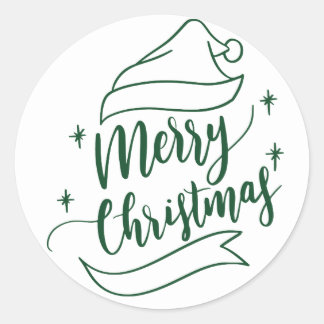 メリークリスマスステッカー ラウンドシール