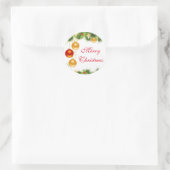 メリークリスマスステッカー ラウンドシール (バッグ)