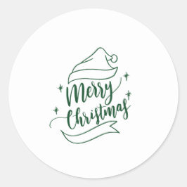 メリークリスマスステッカー ラウンドシール