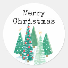 メリークリスマスステッカー ラウンドシール