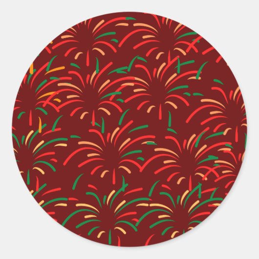 メリークリスマスステッカー ラウンドシール (正面)