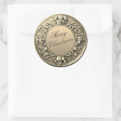 メリークリスマスステッカー ラウンドシール (バッグ)