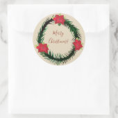 メリークリスマスステッカー ラウンドシール (バッグ)