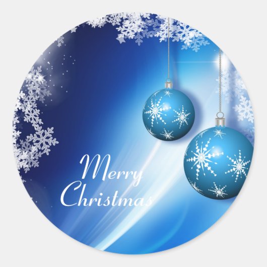 メリークリスマスステッカー ラウンドシール (正面)
