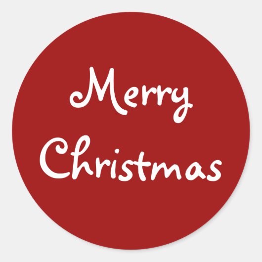 メリークリスマスステッカー ラウンドシール (正面)
